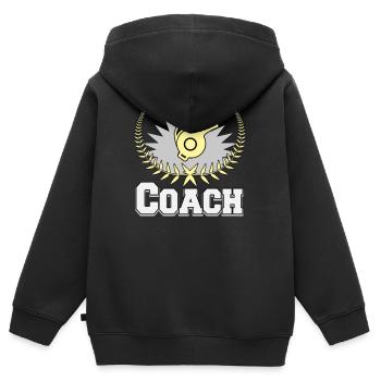 Whistle Sports Trainer - Kids Premium Organic Zip-up Hoodie - black - Back - AI Model Kid Male (0cm)