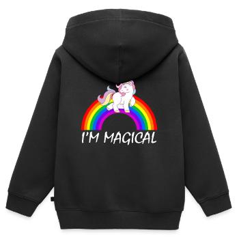 Gay Pride Geschenk - Kinder Premium Organic Zip Hoodie - Schwarz - Hinten - AI Model Kid Male (0cm)
