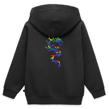 Gay Pride Geschenk - Kinder Premium Organic Zip Hoodie - Schwarz - Hinten - AI Model Kid Male (0cm)