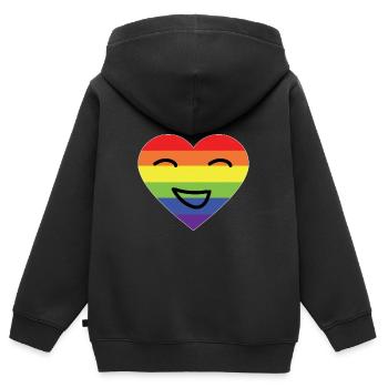 Gay Pride Geschenk - Kinder Premium Organic Zip Hoodie - Schwarz - Hinten - AI Model Kid Male (0cm)
