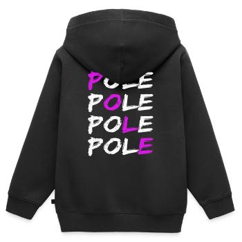 Pole Dance - Kinder Premium Organic Zip Hoodie - Schwarz - Hinten - AI Model Kid Male (0cm)