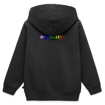 Gay Pride Geschenk - Kinder Premium Organic Zip Hoodie - Schwarz - Hinten - AI Model Kid Male (0cm)