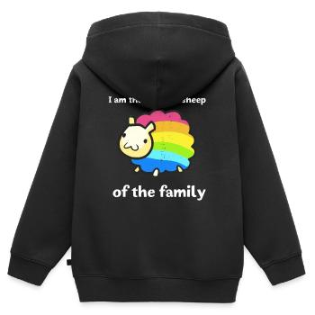 Gay Pride Geschenk - Kinder Premium Organic Zip Hoodie - Schwarz - Hinten - AI Model Kid Male (0cm)