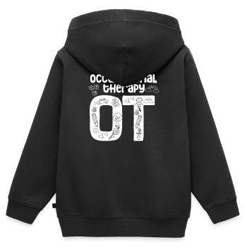Occupational Therapist Therapy Therapist Occupational Therapy - Kids Premium Organic Zip-up Hoodie - black - Back - AI Model Kid Male (0cm)
