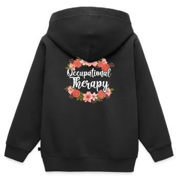 occupational Therapy - Kids Premium Organic Zip-up Hoodie - black - Back - AI Model Kid Male (0cm)