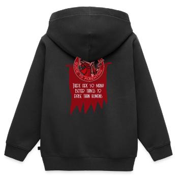 Necromancer Rollenspiel - Kinder Premium Organic Zip Hoodie - Schwarz - Hinten - AI Model Kid Male (0cm)