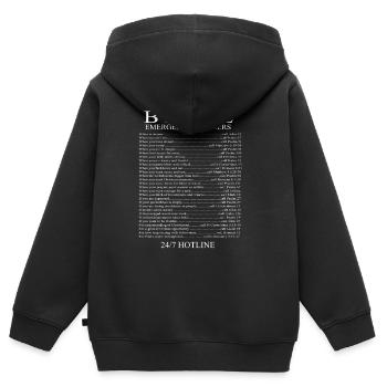 Christentum Geschenk - Kinder Premium Organic Zip Hoodie - Schwarz - Hinten - AI Model Kid Male (0cm)