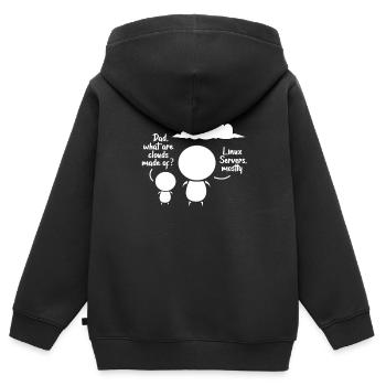 software developer - Kids Premium Organic Zip-up Hoodie - black - Back - AI Model Kid Male (0cm)
