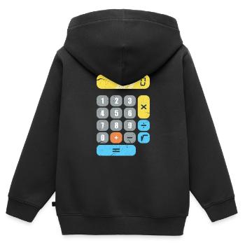 Math calculator Mathematics Mathematician - Kids Premium Organic Zip-up Hoodie - black - Back - AI Model Kid Male (0cm)