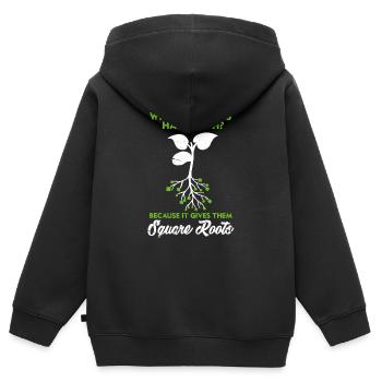 Mathe - Kinder Premium Organic Zip Hoodie - Schwarz - Hinten - AI Model Kid Male (0cm)