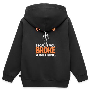 Chirurg - Kinder Premium Organic Zip Hoodie - Schwarz - Hinten - AI Model Kid Male (0cm)