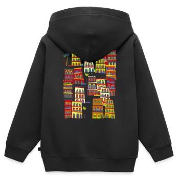Havanna, Kuba - Kinder Premium Organic Zip Hoodie - Schwarz - Hinten - AI Model Kid Male (0cm)