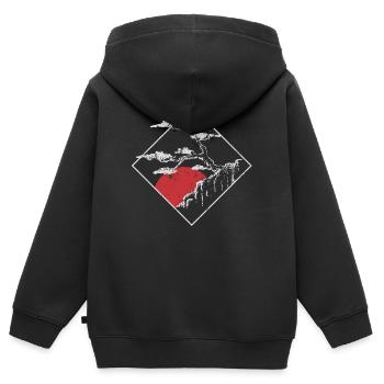 Japan Fanatiker japanisch China Geschenk Anime - Kinder Premium Organic Zip Hoodie - Schwarz - Hinten - AI Model Kid Male (0cm)