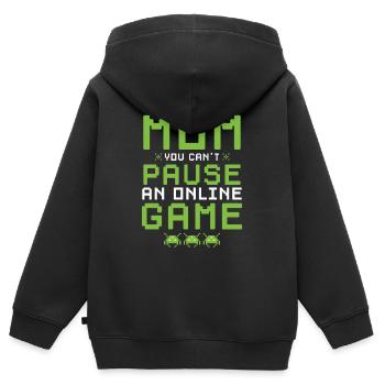 Gamers Gaming Videospiele Computers Geschenk Mom You - Kinder Premium Organic Zip Hoodie - Schwarz - Hinten - AI Model Kid Male (0cm)