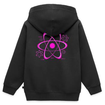 physicist - Kids Premium Organic Zip-up Hoodie - black - Back - AI Model Kid Male (0cm)
