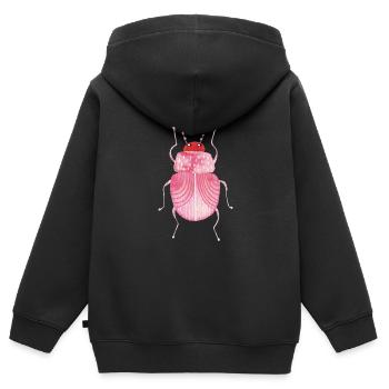 Sarcastic Beetle - Kids Premium Organic Zip-up Hoodie - black - Back - AI Model Kid Male (0cm)