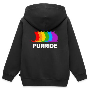 Gay Pride Geschenk - Kinder Premium Organic Zip Hoodie - Schwarz - Hinten - AI Model Kid Male (0cm)