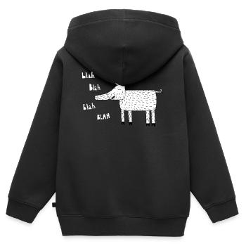Wildschwein - Kinder Premium Organic Zip Hoodie - Schwarz - Hinten - AI Model Kid Male (0cm)