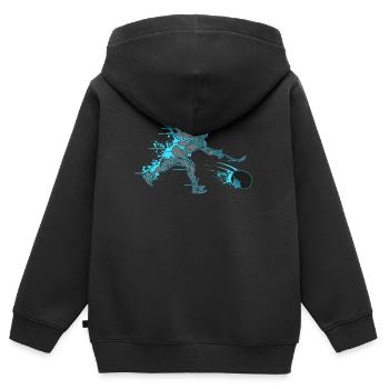 Hockey - Kinder Premium Organic Zip Hoodie - Schwarz - Hinten - AI Model Kid Male (0cm)