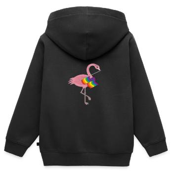 Gay Pride Geschenk - Kinder Premium Organic Zip Hoodie - Schwarz - Hinten - AI Model Kid Male (0cm)