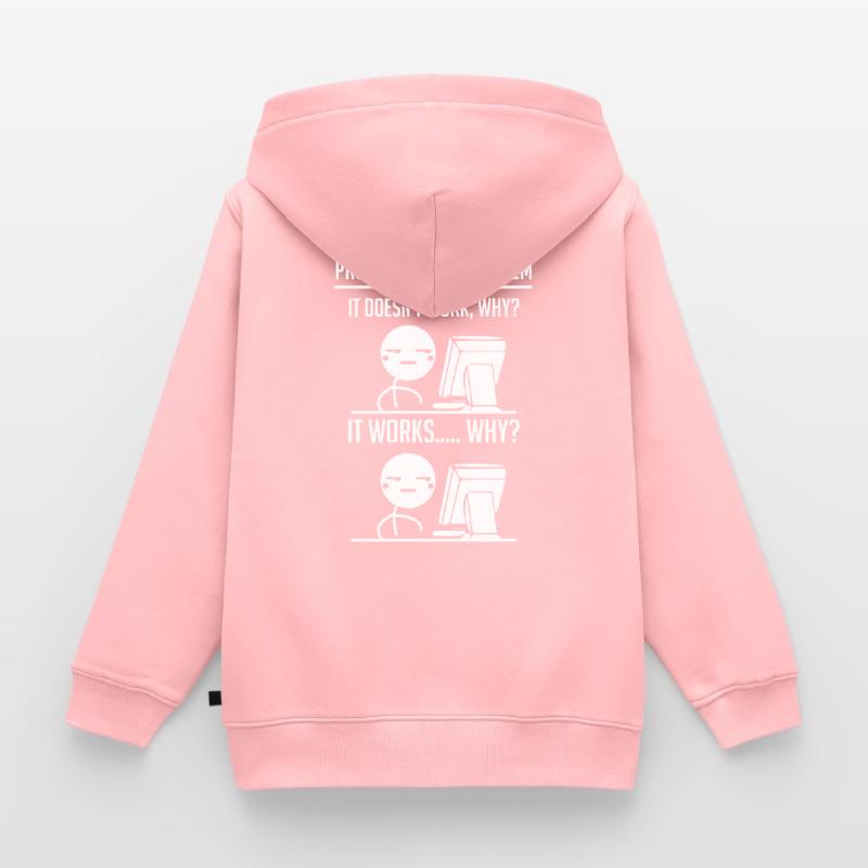Développeur de code programmeur Sweat Premium à capuche zippé enfant bio