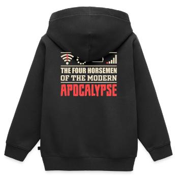 Computer Science Computer Scientist Programmer Admin - Kids Premium Organic Zip-up Hoodie - black - Back - AI Model Kid Male (0cm)