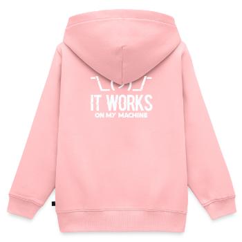 programmer - Kids Premium Organic Zip-up Hoodie - rose - Back - AI Model Kid Female (0cm)