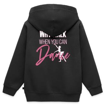 Ballerina - Kinder Premium Organic Zip Hoodie - Schwarz - Hinten - AI Model Kid Male (0cm)