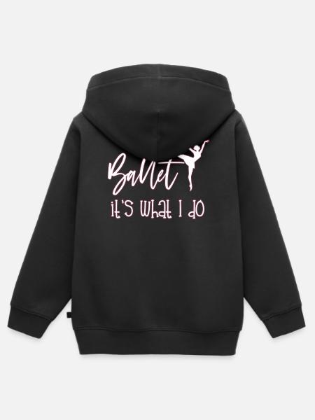 Ballerina - Kinder Premium Organic Zip Hoodie - Schwarz