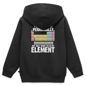 periodic system - Kids Premium Organic Zip-up Hoodie - black - Back - AI Model Kid Male (0cm)