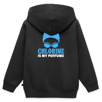 Nageur nageur nageur eau cadeau - Sweat Premium à capuche zippé enfant bio - noir - Dos - AI Model Kid Male (0cm)
