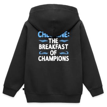 Nageur nageur nageur eau cadeau - Sweat Premium à capuche zippé enfant bio - noir - Dos - AI Model Kid Male (0cm)