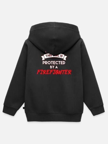 Feuerwehr - Kinder Premium Organic Zip Hoodie - Schwarz