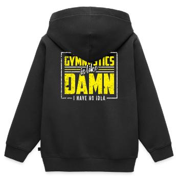 Gymnastik - Kinder Premium Organic Zip Hoodie - Schwarz - Hinten - AI Model Kid Male (0cm)
