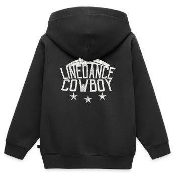 Linedance Cowboy Linedancer cadeau - Sweat Premium à capuche zippé enfant bio - noir - Dos - AI Model Kid Male (0cm)