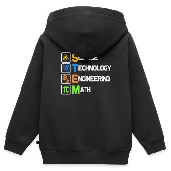 science - Sweat Premium à capuche zippé enfant bio - noir - Dos - AI Model Kid Male (0cm)