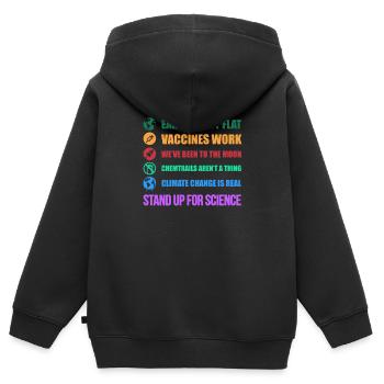 Scientifique scientifique nerd chimie cadeau - Sweat Premium à capuche zippé enfant bio - noir - Dos - AI Model Kid Male (0cm)