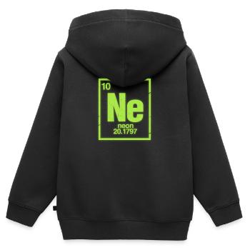 Chimie du néon - Sweat Premium à capuche zippé enfant bio - noir - Dos - AI Model Kid Male (0cm)