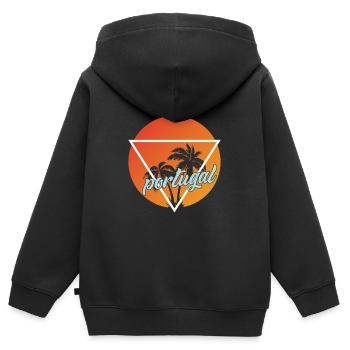 Portugal holiday and holiday destination - Kids Premium Organic Zip-up Hoodie - black - Back - AI Model Kid Male (0cm)