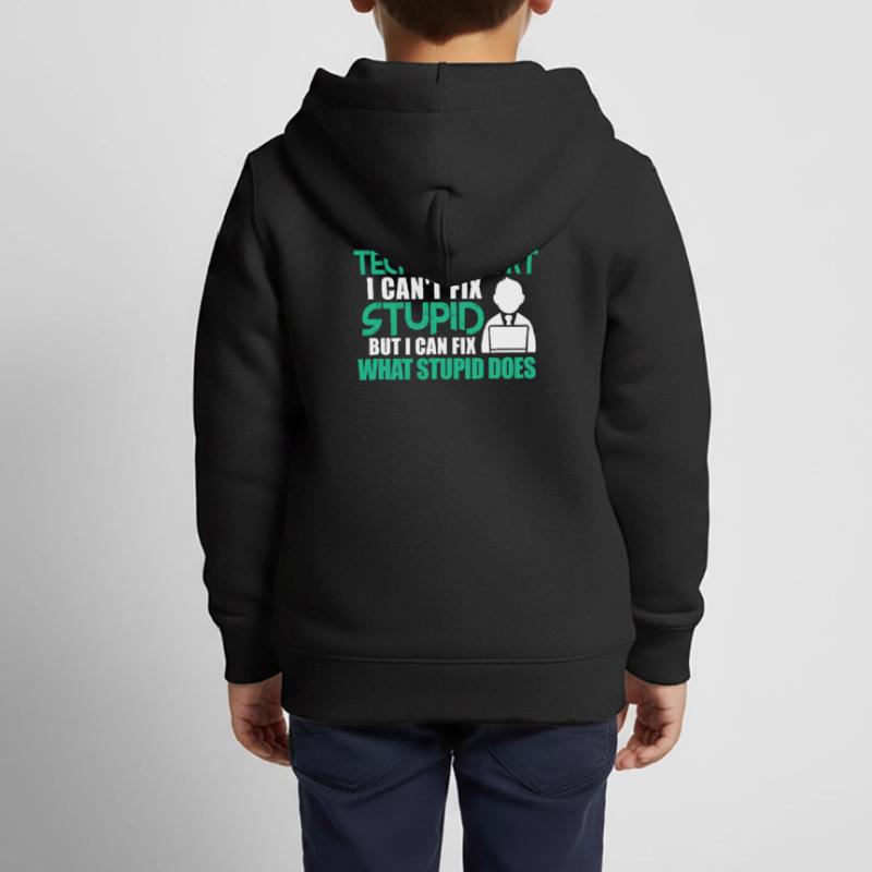 Technical support computer IT programmer Kids Premium Organic Zip-up Hoodie