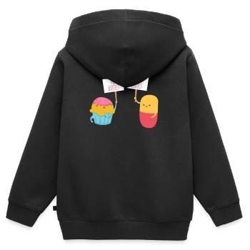 science - Sweat Premium à capuche zippé enfant bio - noir - Dos - AI Model Kid Male (0cm)