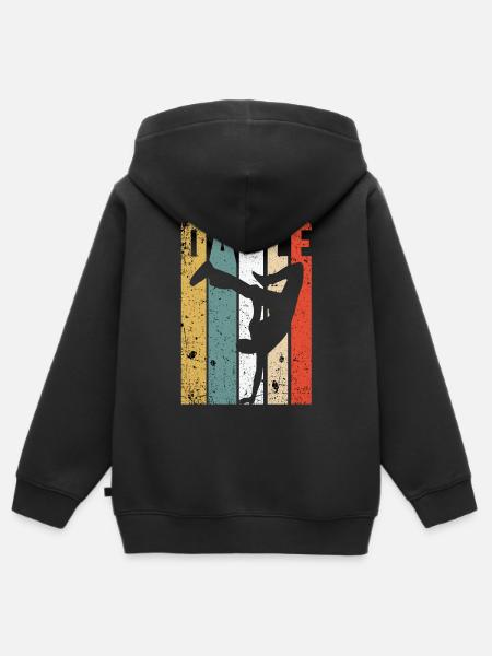 Breakdance Breakdancer - Kinder Premium Organic Zip Hoodie - Schwarz