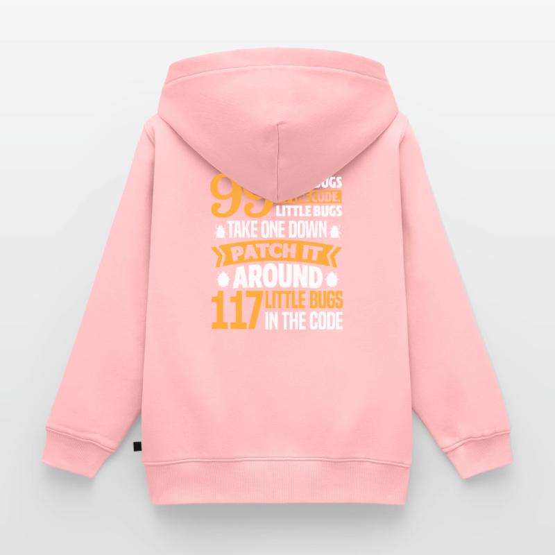 Programmeur code cadeau codeur informatique Sweat Premium à capuche zippé enfant bio
