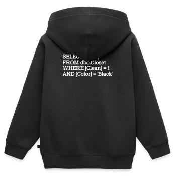 programmer - Kids Premium Organic Zip-up Hoodie - black - Back - AI Model Kid Male (0cm)