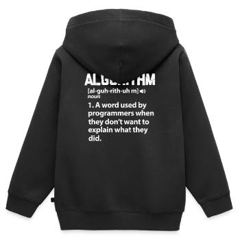 Cadeau de programmation codeur codeur programmeur - Sweat Premium à capuche zippé enfant bio - noir - Dos - AI Model Kid Male (0cm)