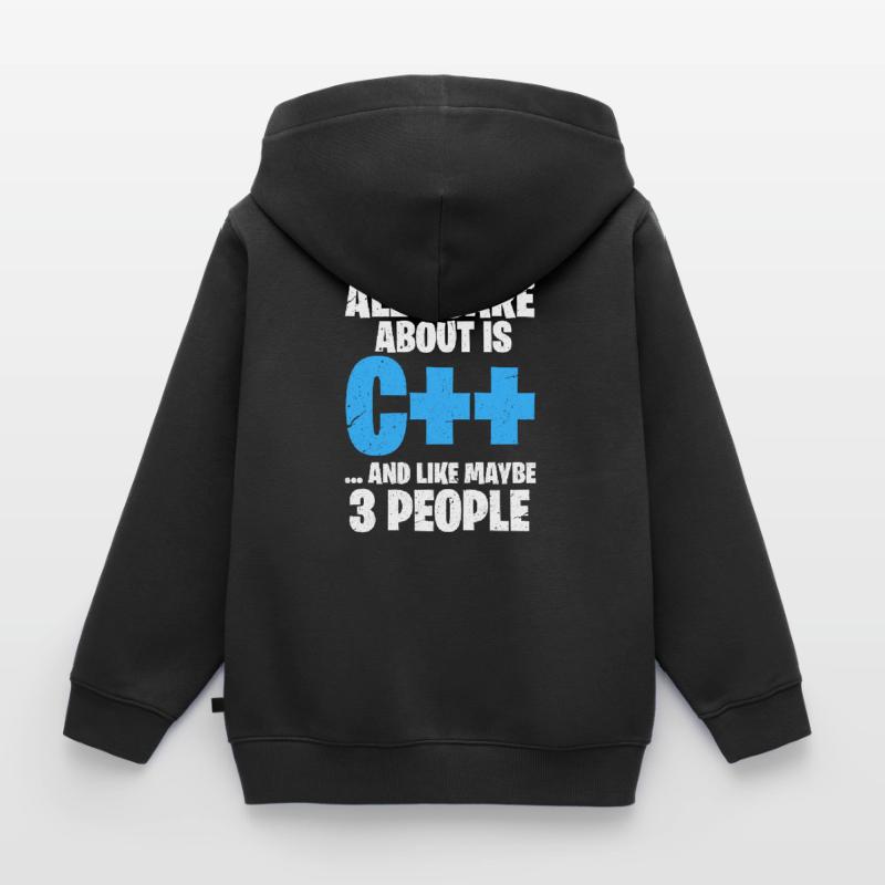 Programmierer C++ Code Coder Programmieren Kinder Premium Organic Zip Hoodie