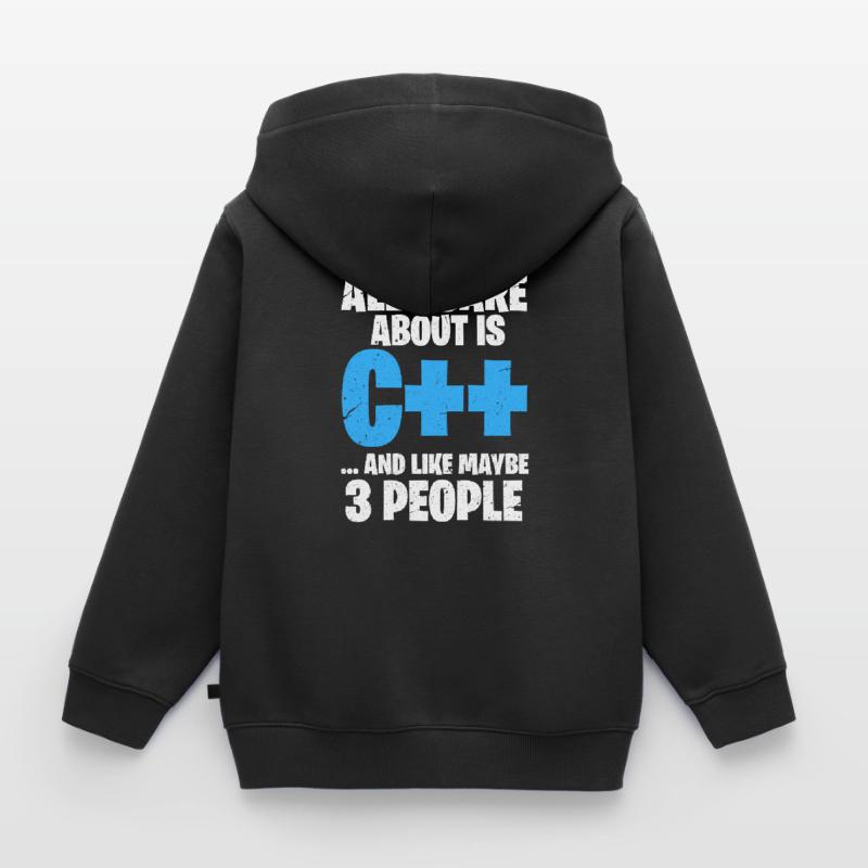 Programmierer C++ Code Coder Programmieren Kinder Premium Organic Zip Hoodie