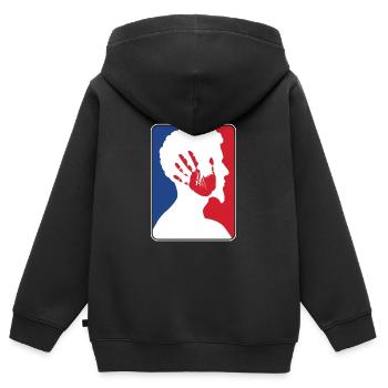 Ohrfeigen Slap Off Contest russischen Sport - Kinder Premium Organic Zip Hoodie - Schwarz - Hinten - AI Model Kid Male (0cm)