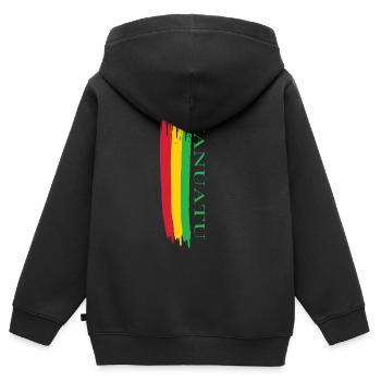 Vanuatu a esquissé les couleurs nationales - Sweat Premium à capuche zippé enfant bio - noir - Dos - AI Model Kid Male (0cm)