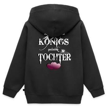 Geliebte Tochter - Kinder Premium Organic Zip Hoodie - Schwarz - Hinten - AI Model Kid Male (0cm)